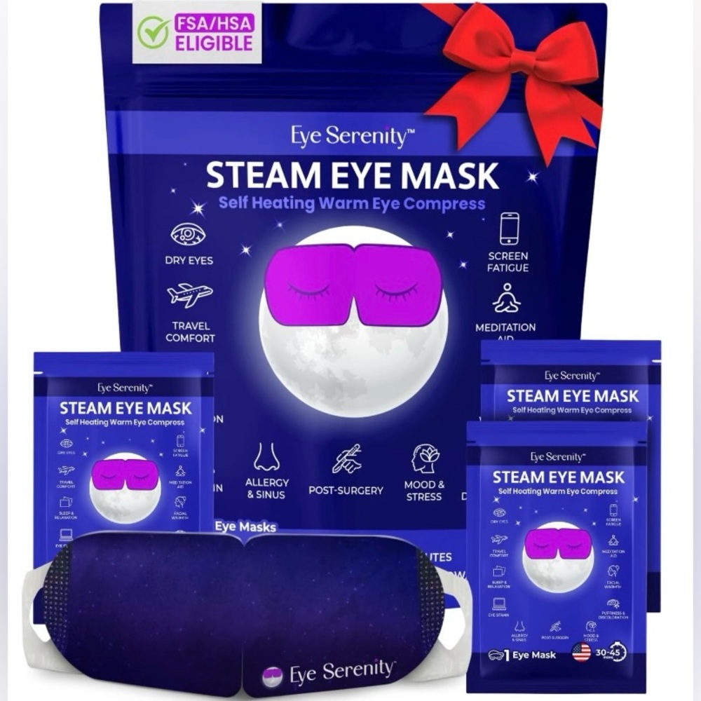 Steam Eye Compress Sleep Mask in Heat Warm NEW Relax